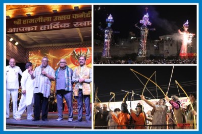 On Dussehra, attended the effigy burning of Ravan, Kumbhkaran & Meghnad, organized by Shri Ramleela Utsav Committee, Rohtak.